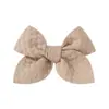 Pinzas para el Cabello de Lazo de Venta Caliente Transfronterizas para Niños Hechas a Mano Tela Jacquard de Color Sólido Accesorios para el Cabello Pinza Completa 3505
