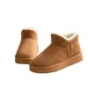 Chinelos de Pelo com Solado Grosso para Mulheres, Botas de Neve para Exterior, Meio Chinelos Fechados na Ponta, Novo Estilo 2026, Chinelos de Algodão Quente com Plus Veludo de Inverno