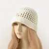 Nuevo Sombrero de Lana Tejido a Crochet Hecho a Mano Triángulo Invertido, Sombrero de Pescador, Sombrero de Sol Pequeño Borde para Mostrar la Cara de Verano para Mujer, Sombrero de Cubo Versátil