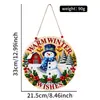 Decoração de Natal Transfronteiriça Placas de Madeira Penduradas Série Criativa de Bonecos de Neve de Natal Placas Penduradas Placas Redondas Placas de Porta de Madeira