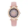 Venta Caliente Transfronteriza Reloj de Mujer con Pedrería Moda Esfera de Copo de Nieve Correa de Cuero Reloj de Cuarzo Reloj de Pulsera para Mujer Comercio Exterior Venta al por Mayor Suministro Exclusivo