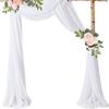 Velo de Novia de Arco de Gasa Césped Boda Evento Decoración Exterior Cortinas Banderines de Mesa Arreglo Transfronterizo Soñador