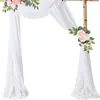Cortinas de Boda de Arco de Gasa Evento de Boda en el Césped Decoración Exterior Cortinas Colgantes Arrangement de Caminos de Mesa Fantasía Transfronteriza