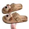 Sapatos Birkenstock de sola grossa primavera e outono slip-on sapatos de pessoa preguiçosa bico fechado meias-sapatos para mulheres fofos com top aberto aumento interno de altura sapatos atacado