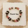 Pulsera de Grano de Café de Cerámica Jingdezhen, Refrescante y que no se decolora, Joyería de Alta Gama para Mujer, Accesorio Versátil de Nuevo Estilo Chino, Mayoreo