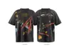 Saint Xxx Stb 26Ss Moda Japonesa Lavada Vintage Holgada de Verano Manga Corta Camiseta Unisex Ins