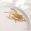 14K saco de ouro cor areia flash cotovelo fosco oco longo tubo pulseira tornozeleira DIY joias acessórios material