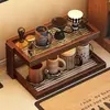 Estante de Almacenamiento de Mesa para Mesa de Comedor, Sala de Estar, Escritorio de Oficina, Taza de Agua, Taza de Té, Soporte de Exhibición para Juego de Té