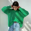 Suéter europeo y americano transfronterizo para mujer, nuevo producto otoño e invierno 2026, cuello redondo holgado, color liso, manga larga, estilo casual, chaqueta de punto para mujer, moderno