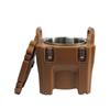 Cubo Térmico de Plástico Comercial Rodante de 20L Forro de Acero Inoxidable 304 Cubo para Sopa de Arroz Puesto de Comedor Cubo Doble Frío y Caliente