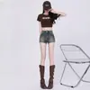 Shorts de Mezclilla Retro Americanos para Mujer, Tendencia Verano 2026 Versátiles Nuevos de Cintura Alta Ajustados de Línea A Hot Pants