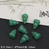 Imitação de Vidro Cor Verde Aventurina Jade com Furo Passante para Joias Cabaça Contas Soltas Acessórios para Pulseira Colar Pingente DIY Atacado