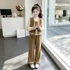 Conjunto Elegante de Otoño para Niñas Nuevo de Moda Estilo Celebridad de Internet Infantil Conjunto de Tres Piezas Chic para Niña Pequeña Ropa Moderna para Niños