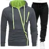 Nuevo Suéter para Hombre para Exterior Deportivo Casual con Cremallera Set