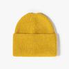 Gorro de Punto Otoño e Invierno para Mujer con Abertura para Cola de Caballo, Piel Sintética de Conejo, Engrosado para Calidez, Protección para los Oídos, Ala Plegable, Gorro Versátil Casual para Exteriores