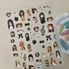 Lindas pegatinas para uñas de muñeca vintage, pegatinas para uñas DIY de estilo 'hot girl' planas, tipo delgado y flexible