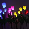 Luces Solares de Tulipan LED Simuladas para Jardín Exterior, Luces Decorativas de Paisaje para Patio