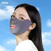 Máscara de Protección Solar Ruiya para Correr y Golf, Máscara Colgante para Orejas de Seda de Hielo, Cubierta Transpirable para Nariz y Boca, Protección Ocular, Máscara sin Marcas