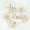 Flores Artificiales Margaritas Pequeñas de 3 Pétalos Materiales DIY Ramo de Hortensias Hecho a Mano Flores Falsas Decoración de Escena Realista de Alta Gama