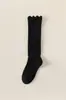 Calcetines holgados para mujer con zapatos de cuero pequeños, talla grande, pierna gruesa, encaje, adelgazantes, primavera y otoño, calcetines de tubo largo, color café, estilo moderno