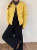 Chamarra acolchada estilo puffer muy esponjosa con 90% de plumón de pato blanco para mujer, estilo corto, Moda Invierno 2026, Talla Petite