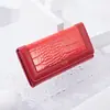 2026 Nova Carteira Feminina Transfronteiriça Estilo Longo Carteira Feminina Europeia e Americana Padrão Crocodilo Fivela Bolsa de Mão Feminina