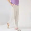 Mismo estilo que los pantalones plisados de Miyake para mujer, pantalones casuales finos de verano, cintura elástica, pierna recta holgada