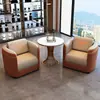 Sofá-Cadeira para Área de Lazer de Clube de Negócios de Escritório de Luxo Leve, Combinação de Mesa e Cadeira para Recepção de Vendas de Hotel e Negociação de Convidados