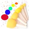 Pincel de esponja redondo para pintar cabeza de hongo sello pincel de esponja para pintar niños jardín de infantes educación temprana DIY hecho a mano frotar