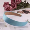 Diadema simple estilo coreano 3.0, diadema de ala ancha todo incluido, pasador de tela de color sólido satinado, accesorios para el cabello para niños