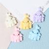 Castillo de color macarrón de dibujos animados, accesorio para el cabello hecho a mano, llavero, agujero, zapatos, crema, pegamento, funda para teléfono móvil, accesorios
