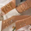 Joias Transfronteiriças Europeias e Americanas, Conjunto de Pulseira de Diamante em Forma de Coração Moderno e Criativo, Conjunto de Pulseira de Borboleta Simples e Versátil, Conjunto de Quatro Peças