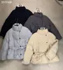 Jaqueta Puffer 6up Estilo Coreano Estilo Normcore Gola Alta com Cinto Feminina Inverno 13 Linhas Novo Estilo 90 Penugem de Pato Branco Quente 50358