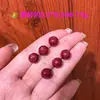 Contas de Areia Dourada Roxa de Minério Cru de Alto Teor para Dinheiro, Contas de Fio de Moedas de Cobre de Cinábrio Natural, Contas Redondas de Cinábrio Vermelho Aproximadamente 8-11,5 mm