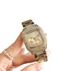 Reloj de Cuarzo para Mujer Estudiante con Diamantes Completos Venta al por Mayor Comercio Exterior Transfronterizo Popular Lujo Ligero Moda Reloj de Mujer con Diamantes
