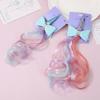 Peluca de Unicornio Arcoíris Joyería Americana para Niños Festival Accesorios para Actuación Peluca de Maquillaje para Niñas Joyería para Fotos