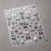 TENSOR - Nueva tecnología de alta calidad, pegatinas de mariposa rosa para uñas, con pegamento posterior, serie dorada, M-346