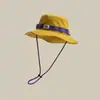Sombrero de pescador de ala ancha estilo japonés para mujer verano algodón y lino fino plegable cubierta facial protección solar cara sombrero de cuenca pequeño