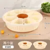 Olla Caliente Dividida Giratoria para el Hogar Plato para Preparación de Verduras Doble Capa Lavabo para Verduras Cesta Coladora Plato para Platos de Cocina Comercial Plato para Frutas