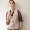 Chaleco de Punto de Punto de Cruz para Mujer Estilo Otoño/Invierno Moda Europea Capa Interior Top sin Mangas Absolutamente Hermoso Ropa Exterior Chaleco de Punto
