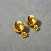 Pendientes de bola de metal irregulares con diseño de moda europeo y americano, pendientes de nicho con forma de globo aerostático de alta calidad para mujer
