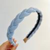 Coreano Outono e Inverno Cor Sólida Retro Elegante Torção Trança Trança Tecida à Mão Hairband Headwear 2022 Nova Headband F032
