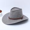 Sombreros de Primavera y Verano para Hombre, Sombreros de Pescador con Visera, Sombreros de Vaquero de Algodón y Lino con Protección Solar, Sombreros de Ala Ancha para Exteriores, Sombreros Casuales para Turistas