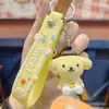 Nuevo llavero de Sanrio con diseño de luna de dibujos animados, pequeño colgante de PVC, pegamento flexible, llavero tridimensional antipérdida.