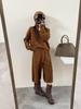 Traje de Punto Informal Estilo Coreano Relajado para Mujer Otoño e Invierno Nuevo Conjunto de Dos Piezas con Suéter Adelgazante de Corte Holgado y Pantalones de Pierna Ancha