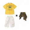 Ropa de Moda Street Dance Ropa de Hip-Hop para Actuación Infantil Traje de Hiphop Infantil Ropa de Actuación Street Dance Genial para Niños y Niñas Verano