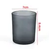 Copo de Vidro para Vela Tealight de Aromaterapia Transparente Fosco Kit de Material Artesanal DIY Lâmpada de Manteiga Copo Vazio para Exibição