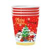 Fiesta Roja de Santa Claus Vajilla Desechable Vasos de Papel Platos de Papel Servilletas Decoración Temática Navideña Artículos