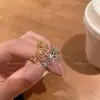 Anillo Retro de Flor de Encaje Hueco para Mujer, Lujo Ligero, Diseño de Nicho de Alta Gama, Anillo para Dedo Índice, Anillo de Moda y Versátil