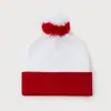 Chapéu de Tricô com Bola de Pelo Natalina Transfronteiriça Chapéu de Lã Listrado Criativo Atmosfera Quente de Inverno Festa Chapéu de Natal para Adulto